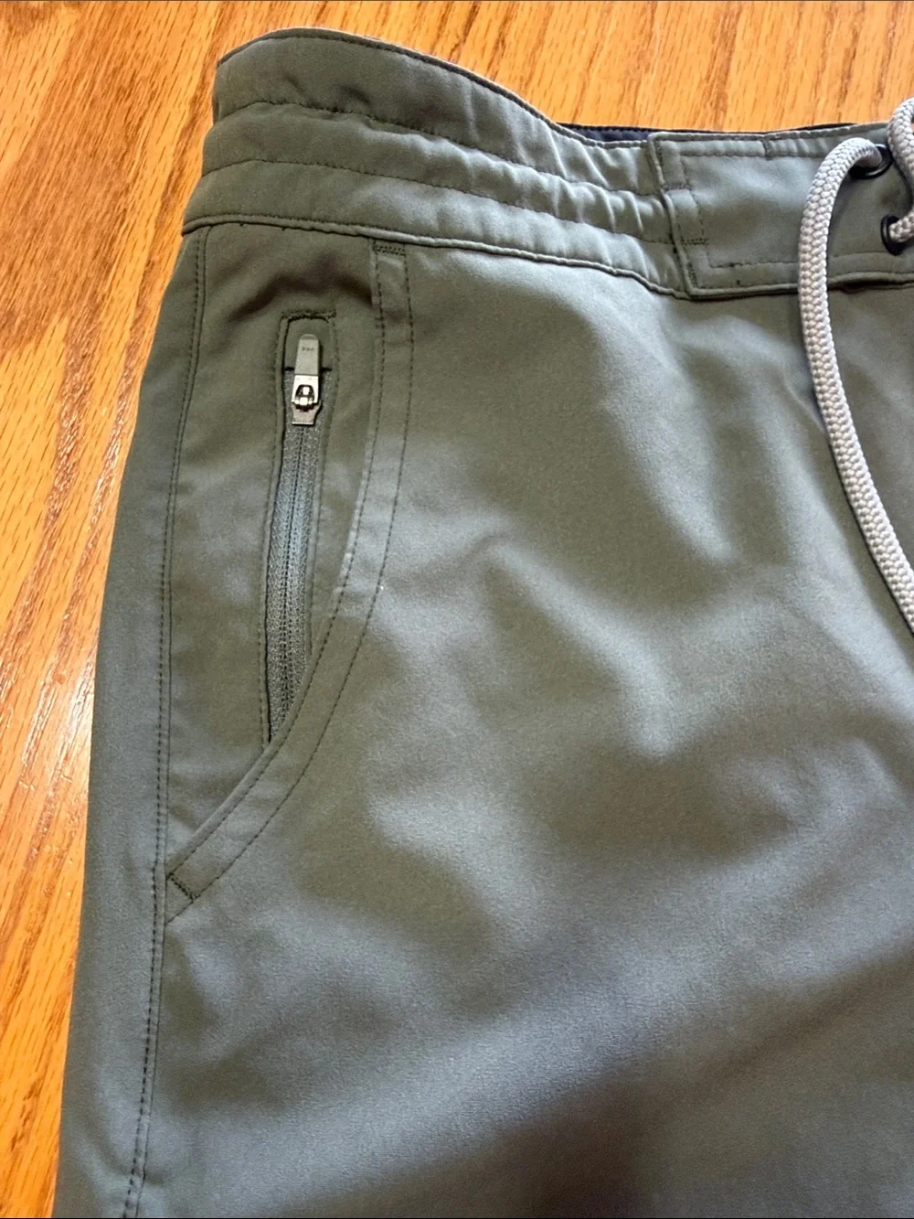 Men's Anetik Olive Green Swim Shorts with Drawstring